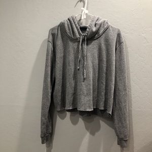 Brandy grey cropped hoodie.